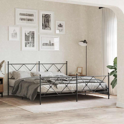 Ersatz-Kopfteil Metall Schwarz 180 cm