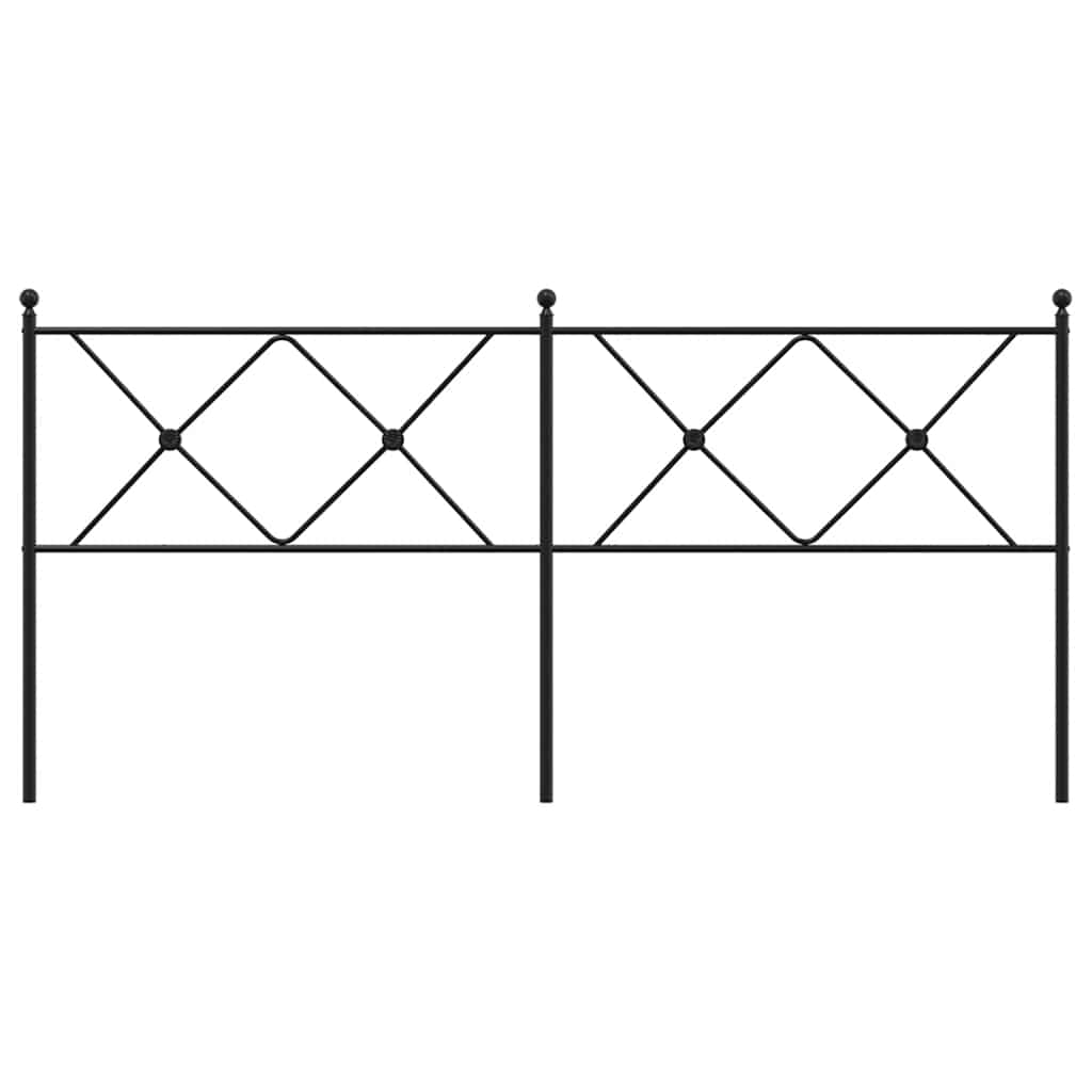Ersatz-Kopfteil Metall Schwarz 180 cm