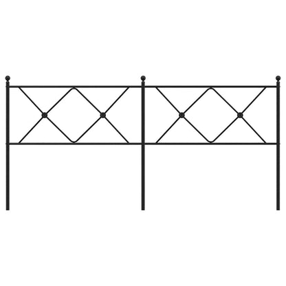 Ersatz-Kopfteil Metall Schwarz 180 cm
