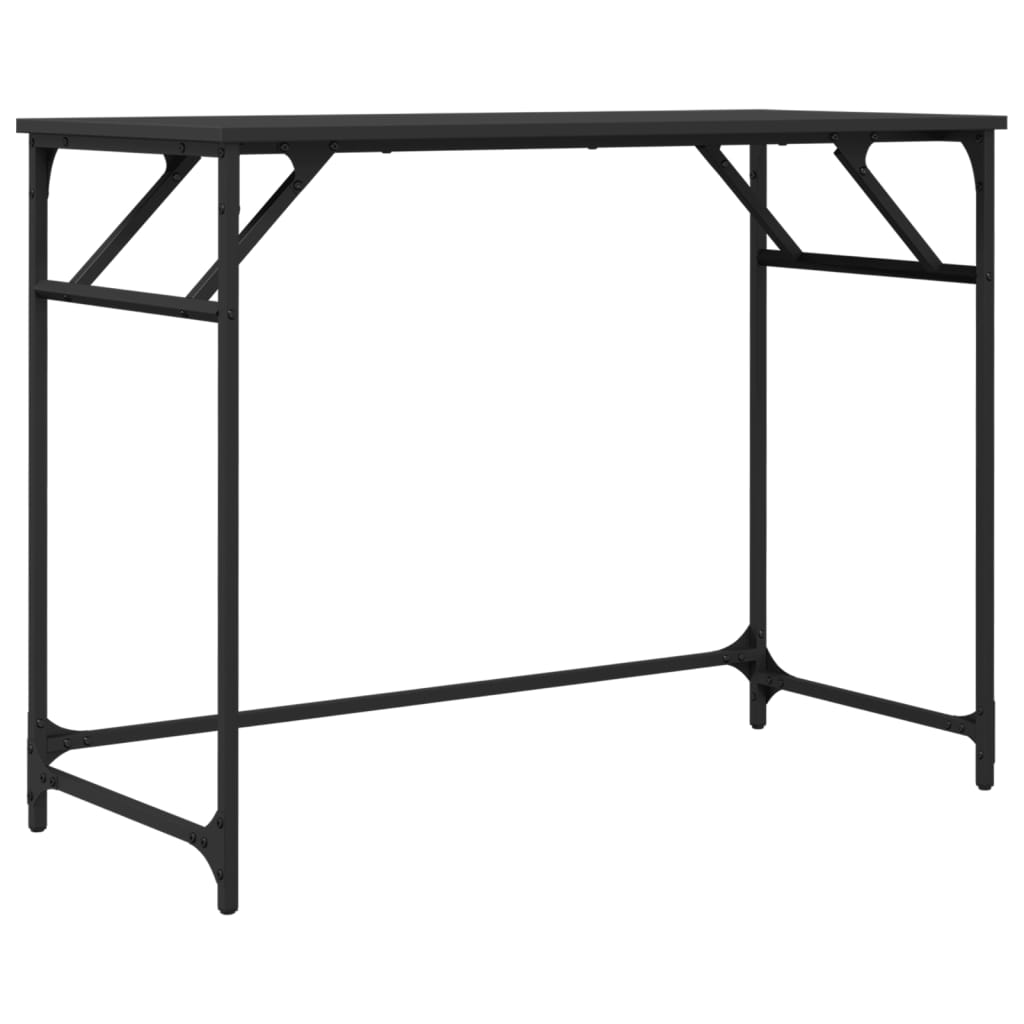 Bureau noir 100x45x76 cm en bois et acier