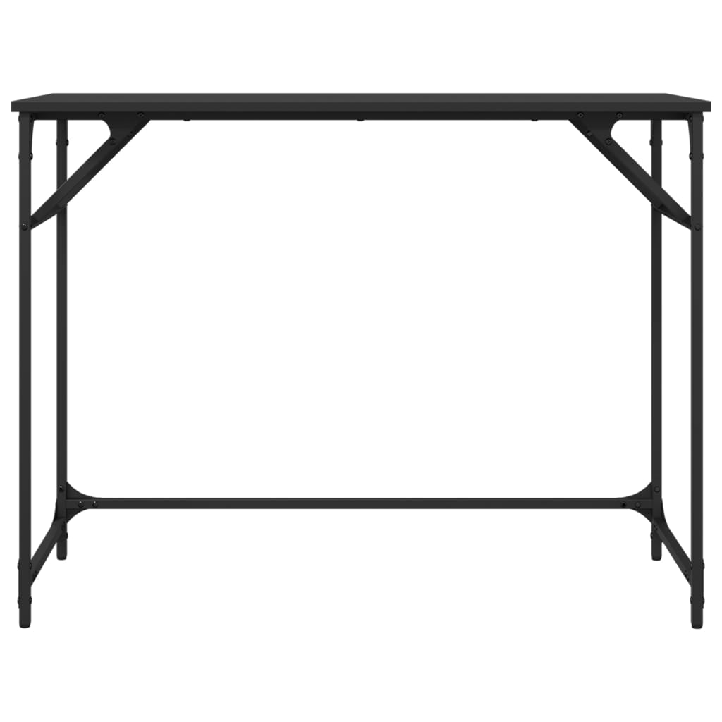 Schreibtisch Schwarz 100x45x76 cm Holzwerkstoff und Stahl