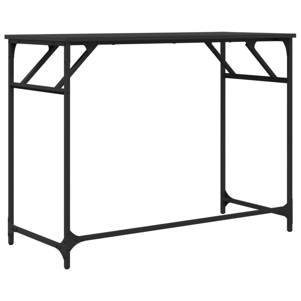 Schreibtisch Schwarz 100x45x76 cm Holzwerkstoff und Stahl