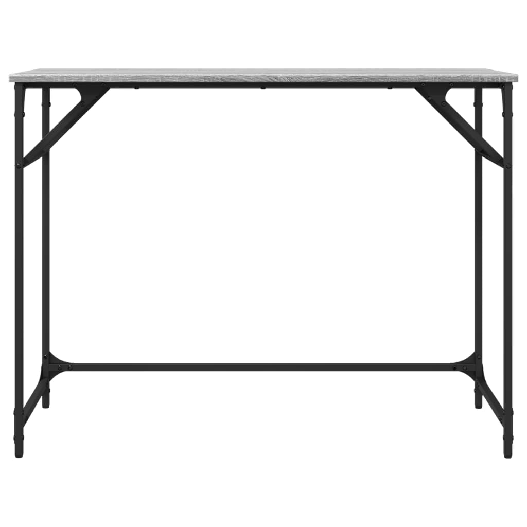 Schreibtisch Grau Sonoma 100x45x76 cm Holzwerkstoff und Stahl