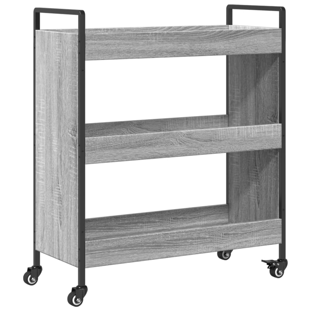 Chariot de cuisine gris Sonoma 70x30x82 cm en bois