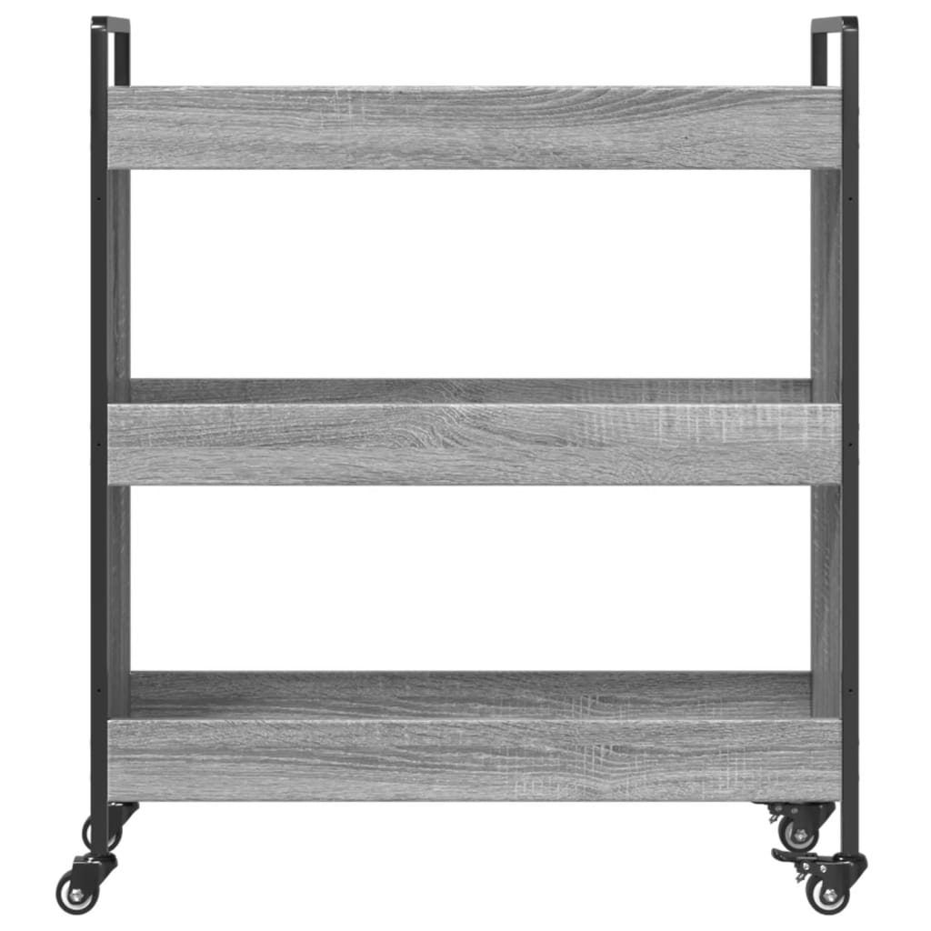 Chariot de cuisine gris Sonoma 70x30x82 cm en bois