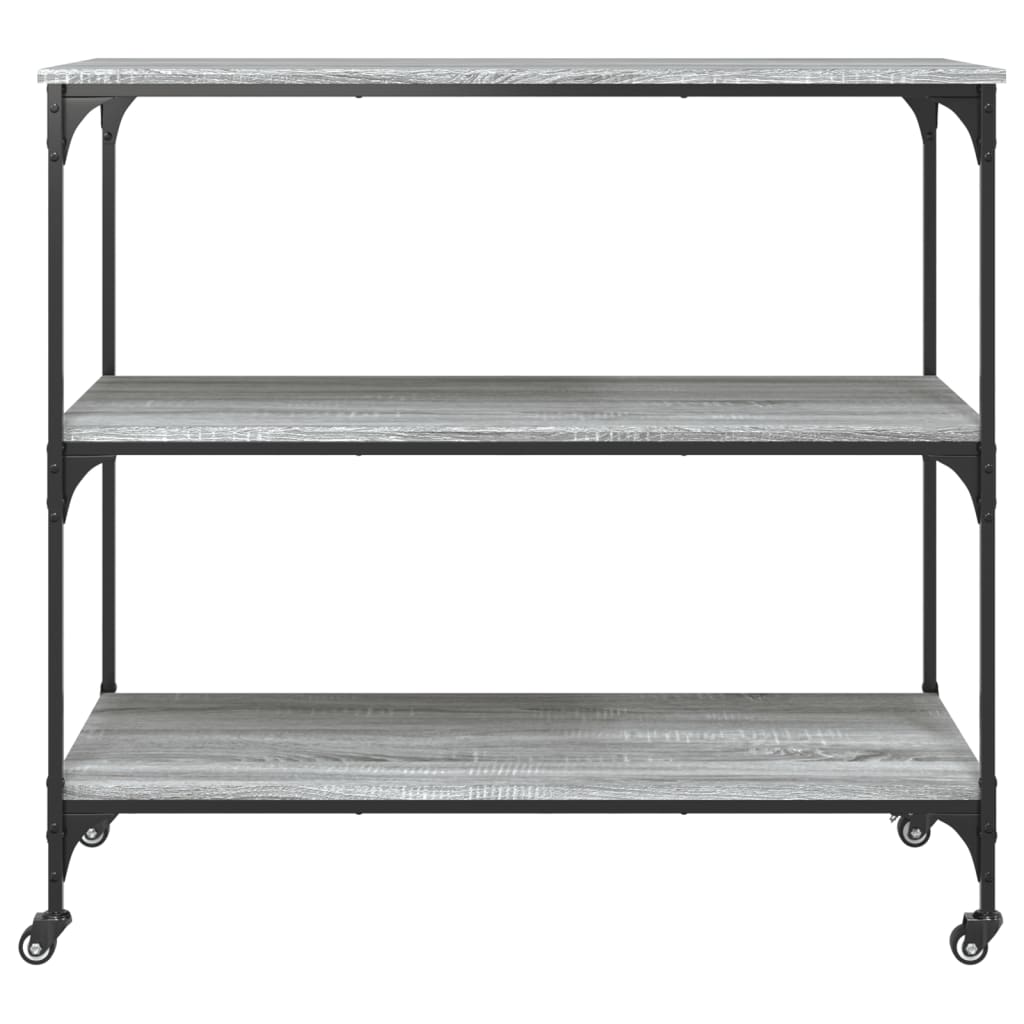 Chariot de cuisine gris Sonoma 102x50x95 cm en bois