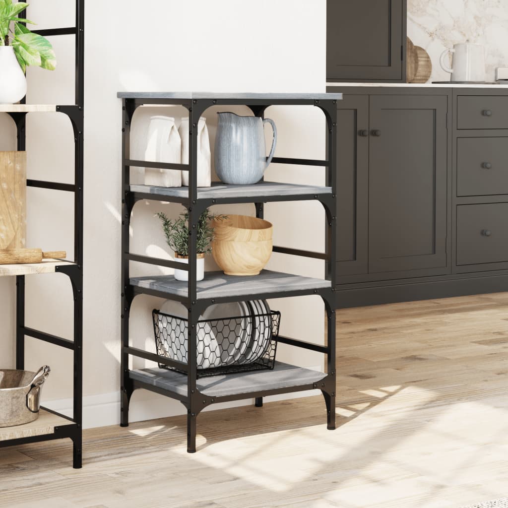 Chariot de cuisine gris Sonoma 45x35x89,5 cm en bois