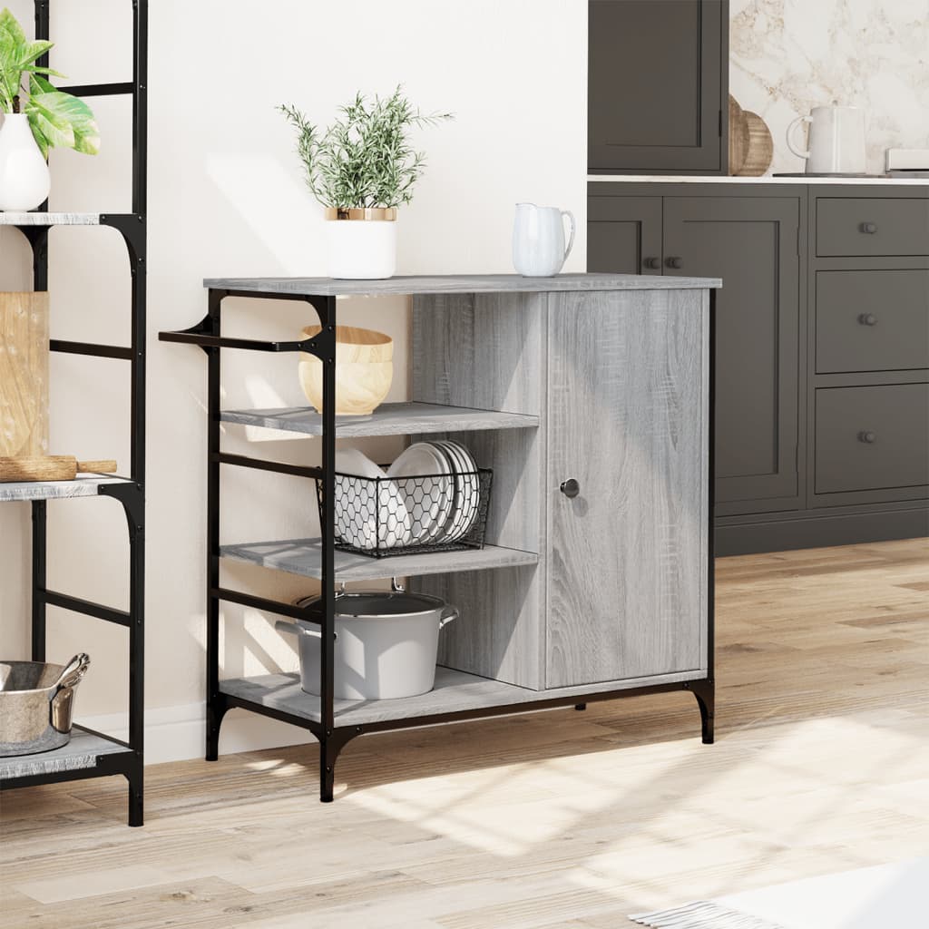 Chariot de cuisine gris Sonoma 87,5x38,5x84,5 cm en bois