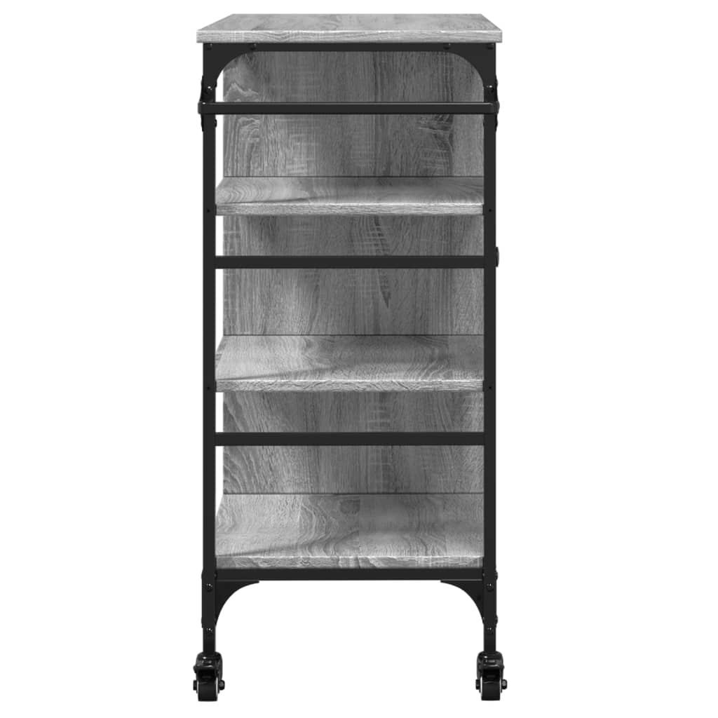 Chariot de cuisine gris Sonoma 87,5x38,5x84,5 cm en bois