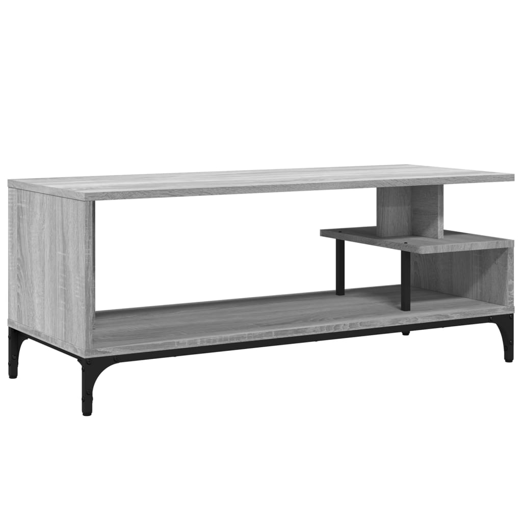 Meuble TV gris Sonoma 102x40x41 cm en bois et acier