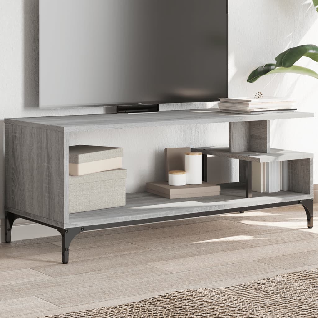 Meuble TV gris Sonoma 102x40x41 cm en bois et acier