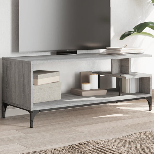 Meuble TV gris Sonoma 102x40x41 cm en bois et acier