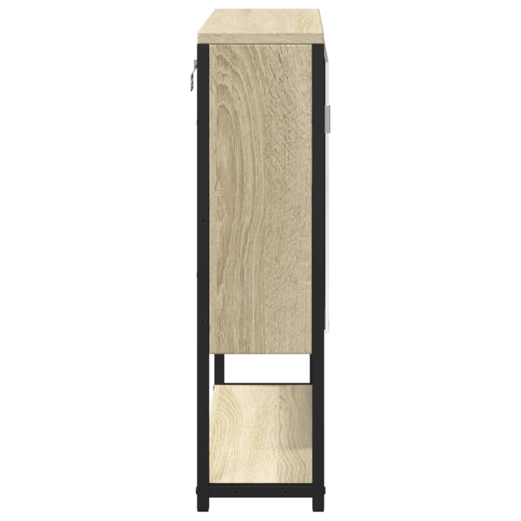 Armoire de toilette avec miroir chêne Sonoma 60x16x60 cm matériau bois