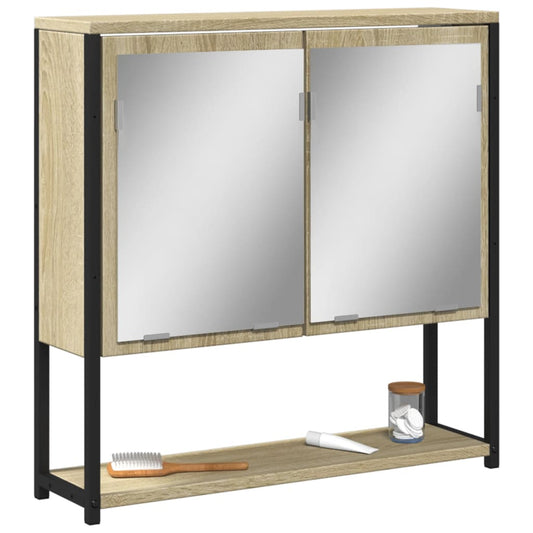 Armoire de toilette avec miroir chêne Sonoma 60x16x60 cm matériau bois