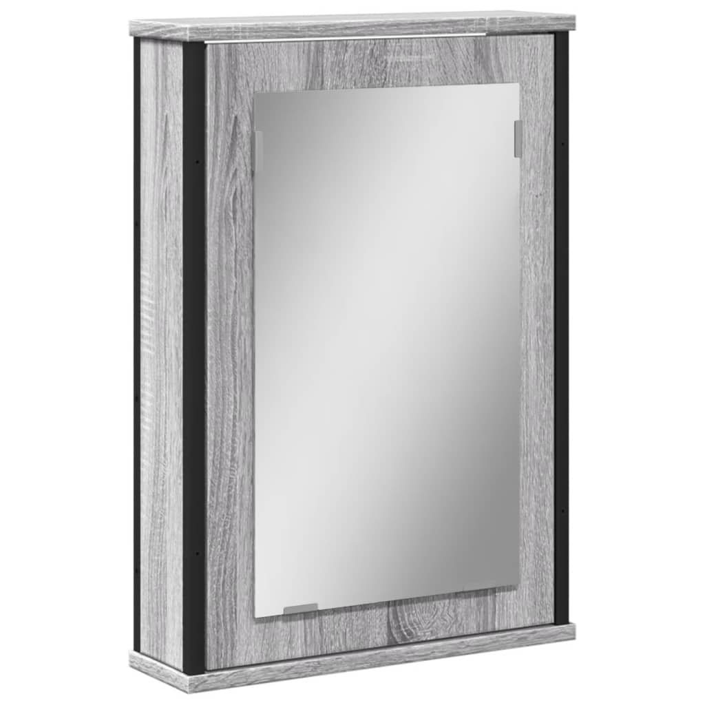 Armoire de toilette avec miroir gris Sonoma 42x12x60 cm en bois