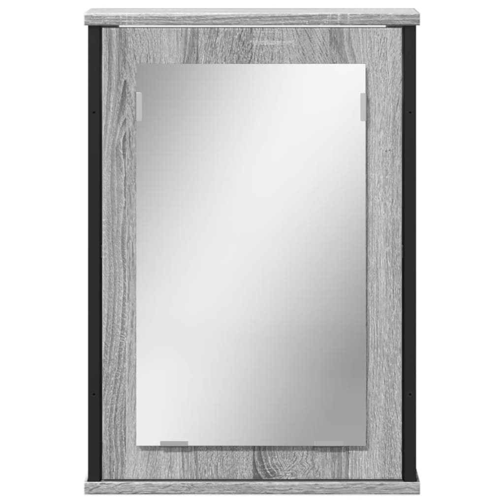 Armoire de toilette avec miroir gris Sonoma 42x12x60 cm en bois