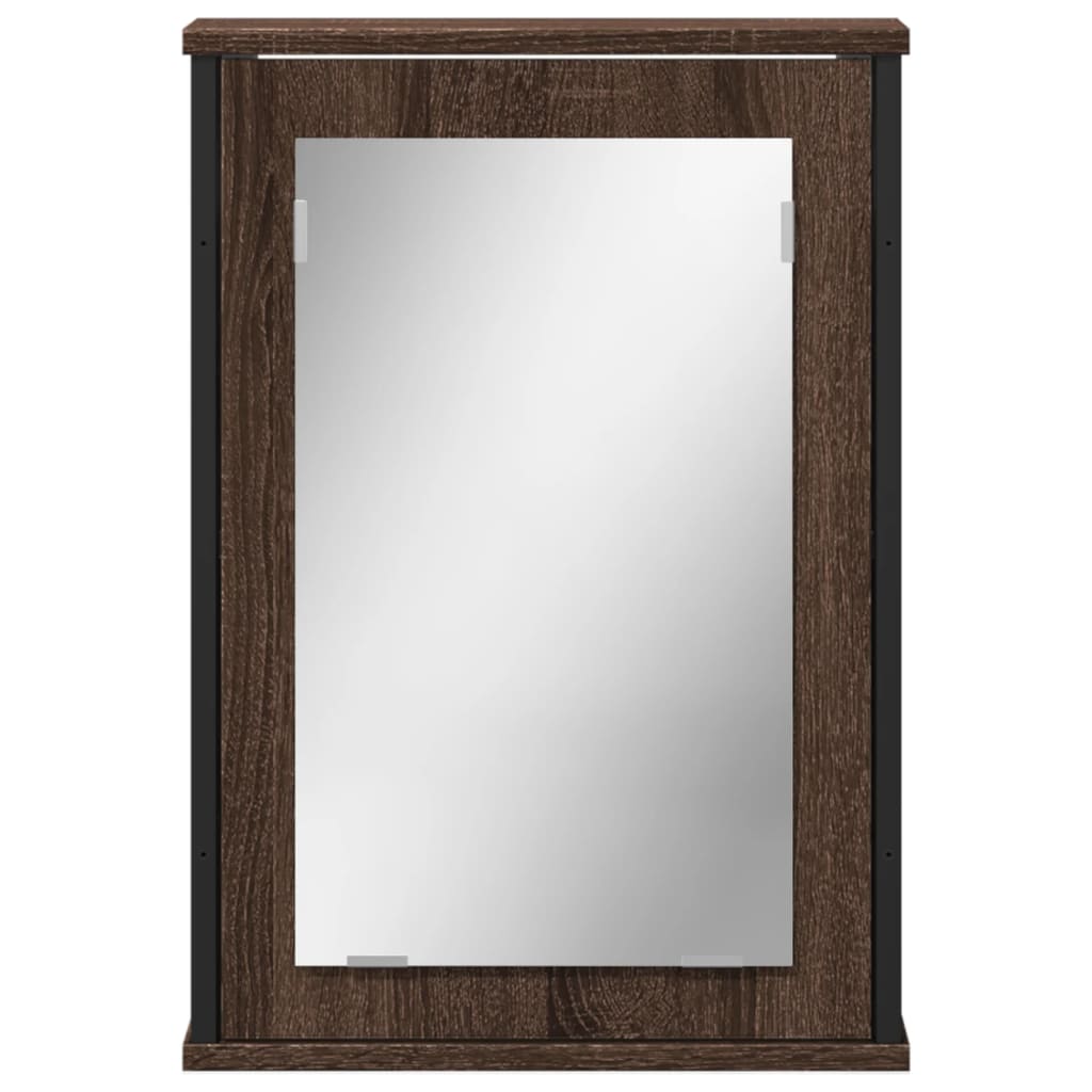 Bad-Spiegelschrank Braun Eiche-Optik 42x12x60cm Holzwerkstoff