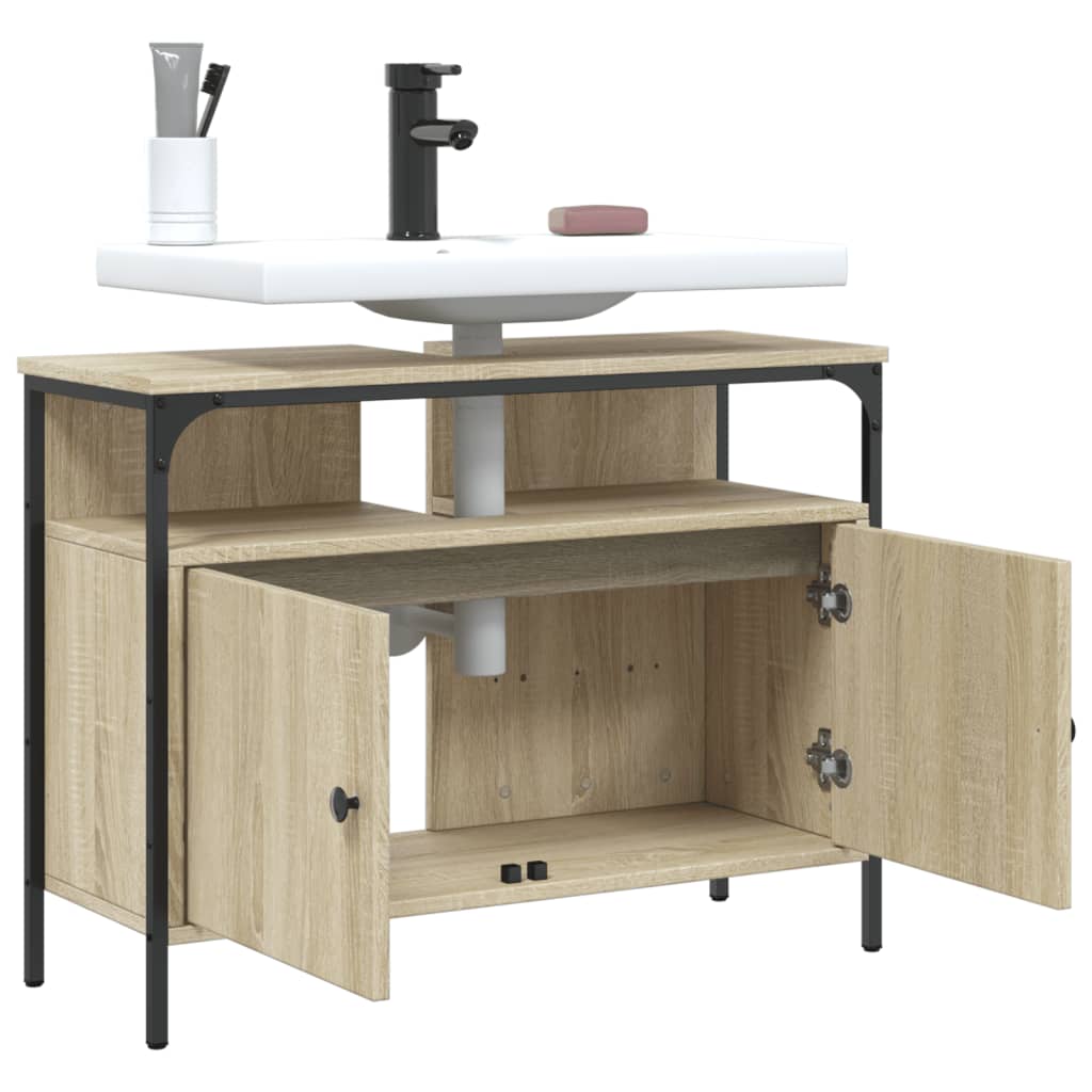 Meuble vasque en chêne Sonoma 80x30x60 cm en bois