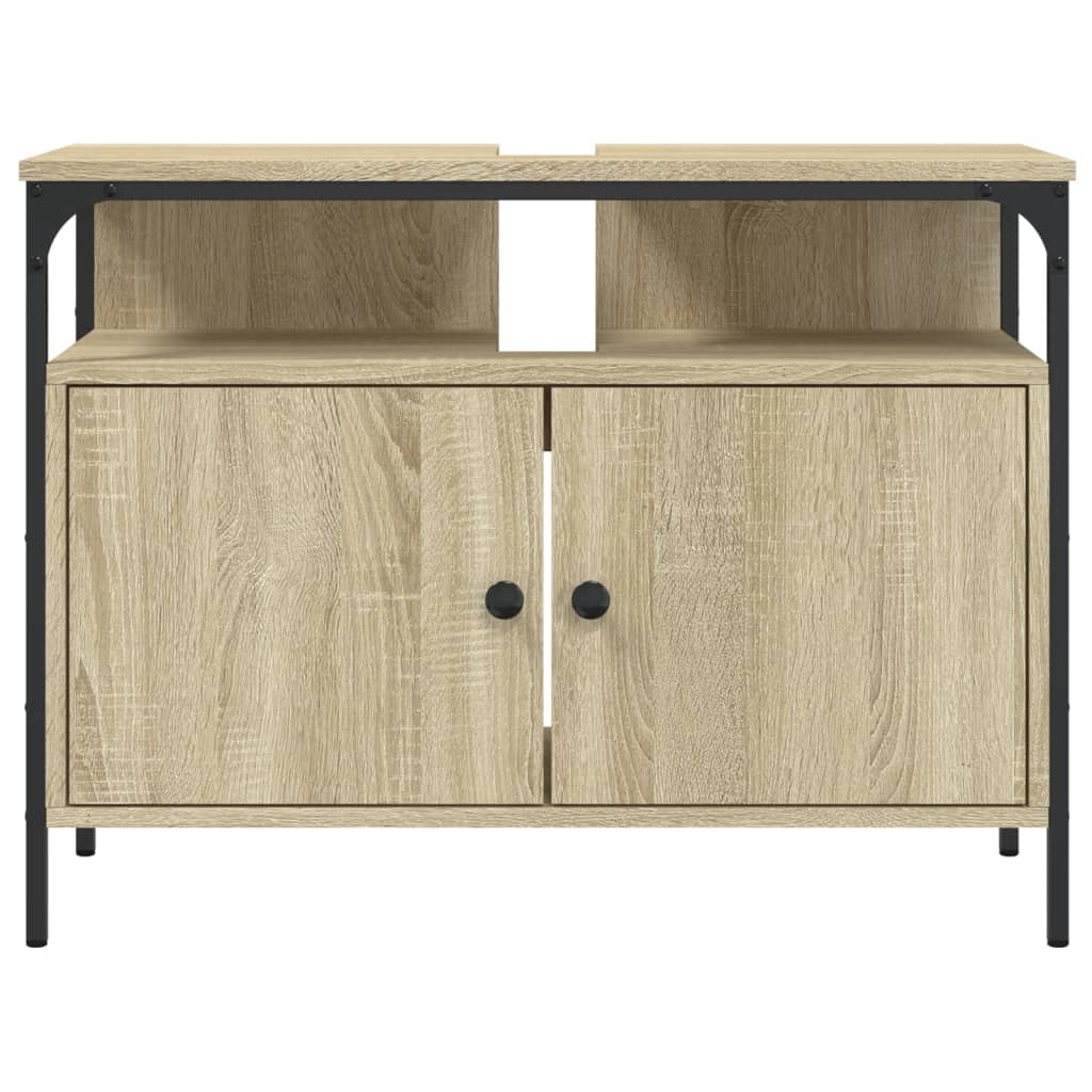 Waschbeckenunterschrank Sonoma-Eiche 80x30x60 cm Holzwerkstoff