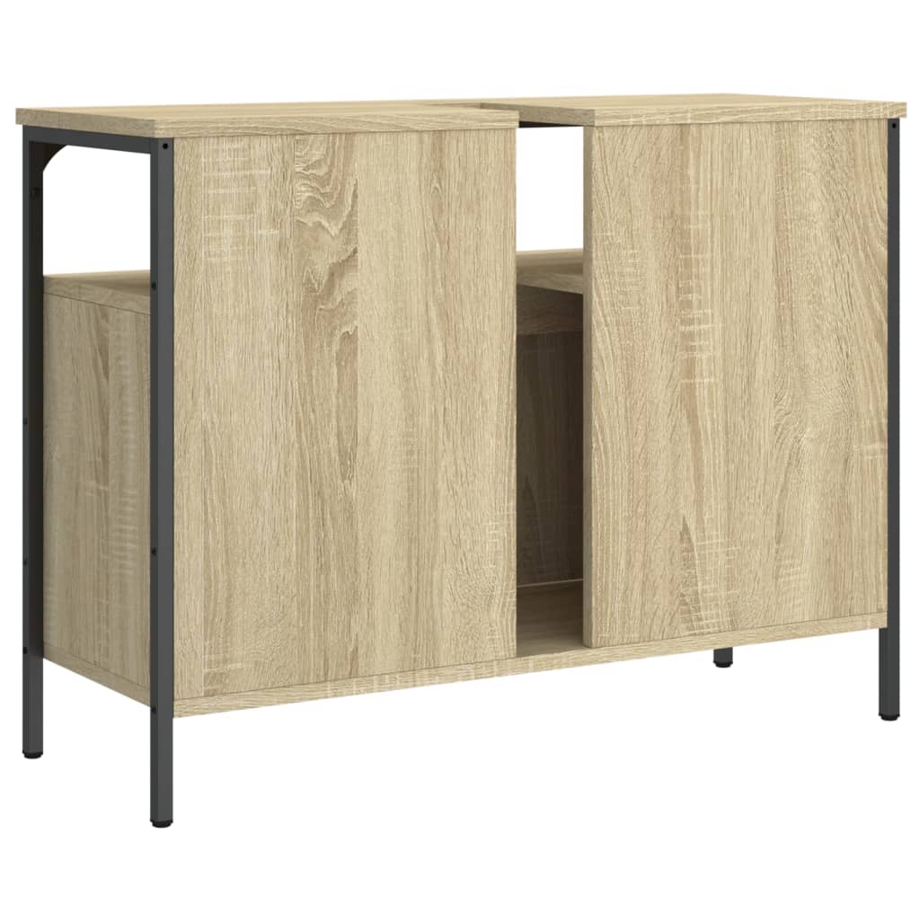 Waschbeckenunterschrank Sonoma-Eiche 80x30x60 cm Holzwerkstoff