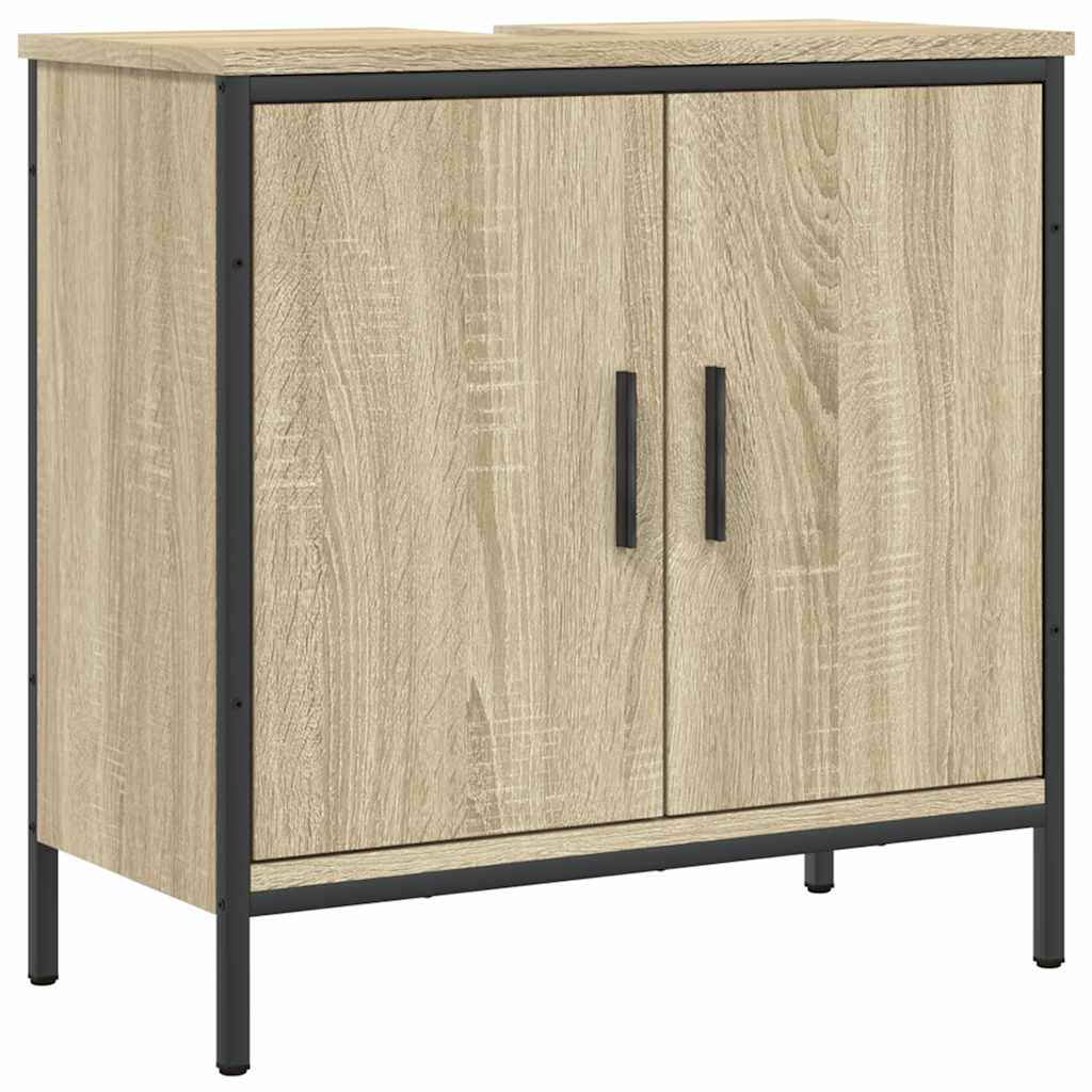 Waschbeckenunterschrank Sonoma-Eiche 60x30x60 cm Holzwerkstoff