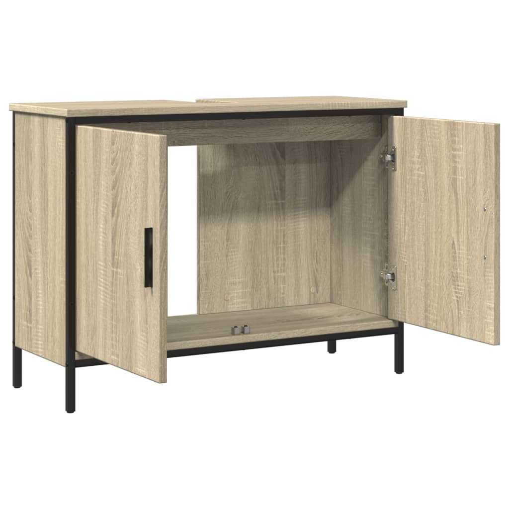 Waschbeckenunterschrank Sonoma-Eiche 80x30x60 cm Holzwerkstoff