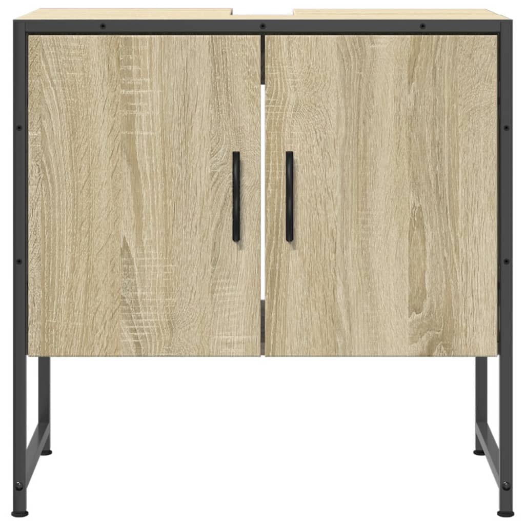 Meuble vasque chêne Sonoma 60x33x60 cm matériau bois