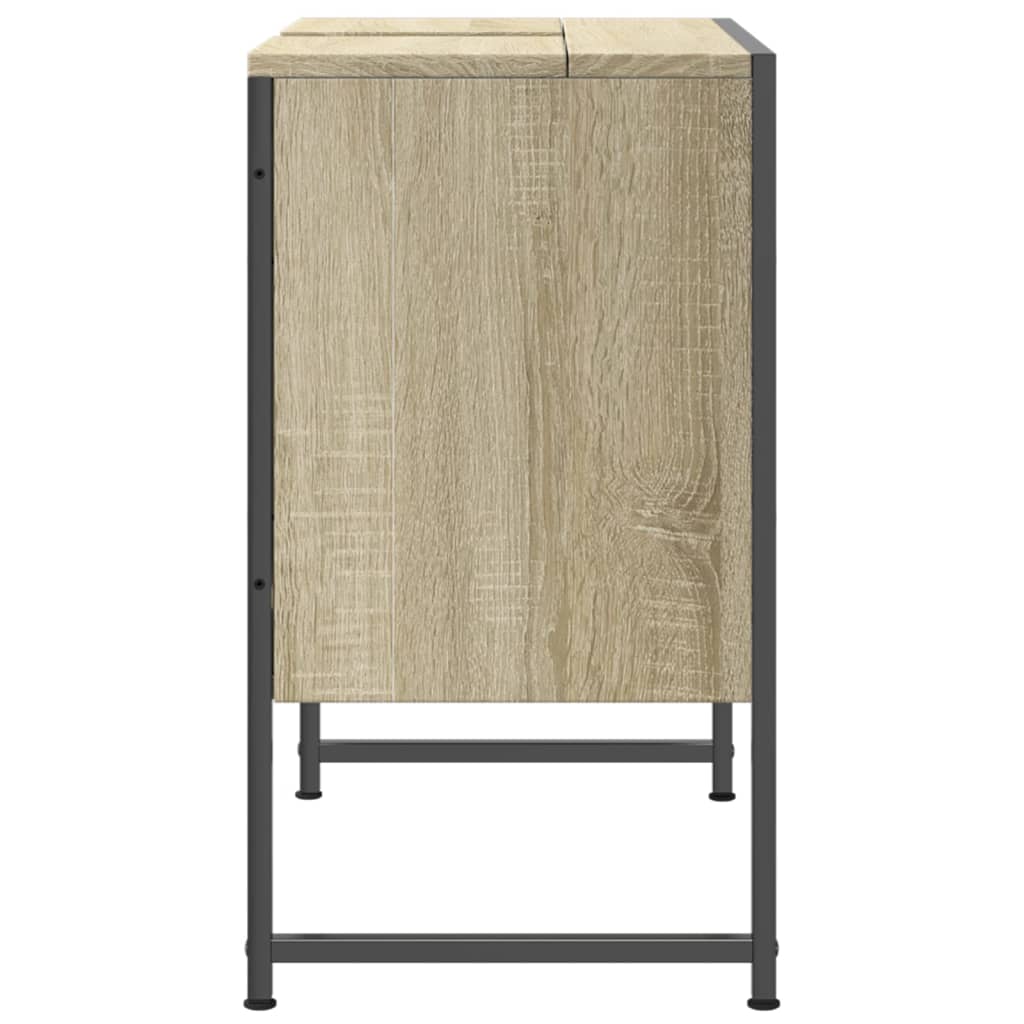 Waschbeckenunterschrank Sonoma-Eiche 60x33x60 cm Holzwerkstoff