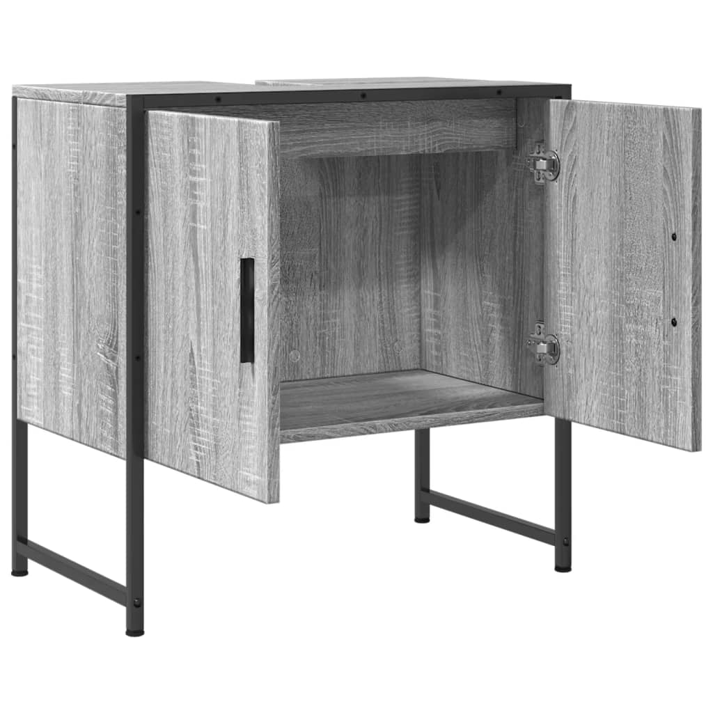 Meuble vasque Sonoma gris 60x33x60 cm en bois