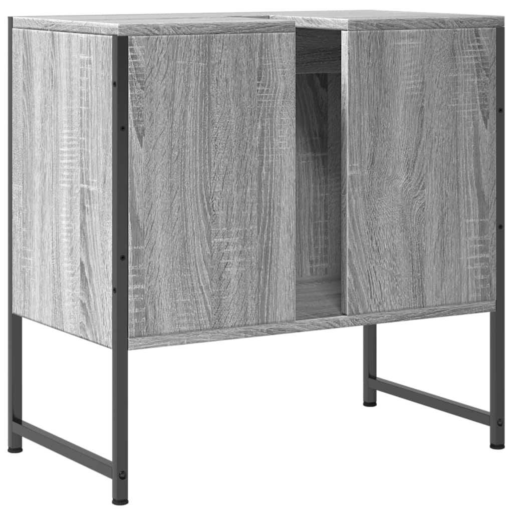 Meuble vasque Sonoma gris 60x33x60 cm en bois