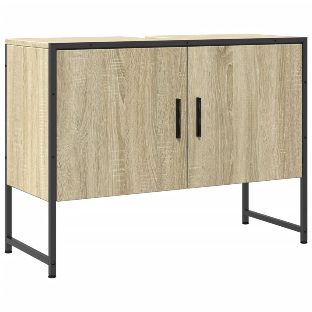 Meuble vasque en chêne Sonoma 80x33x60 cm en bois