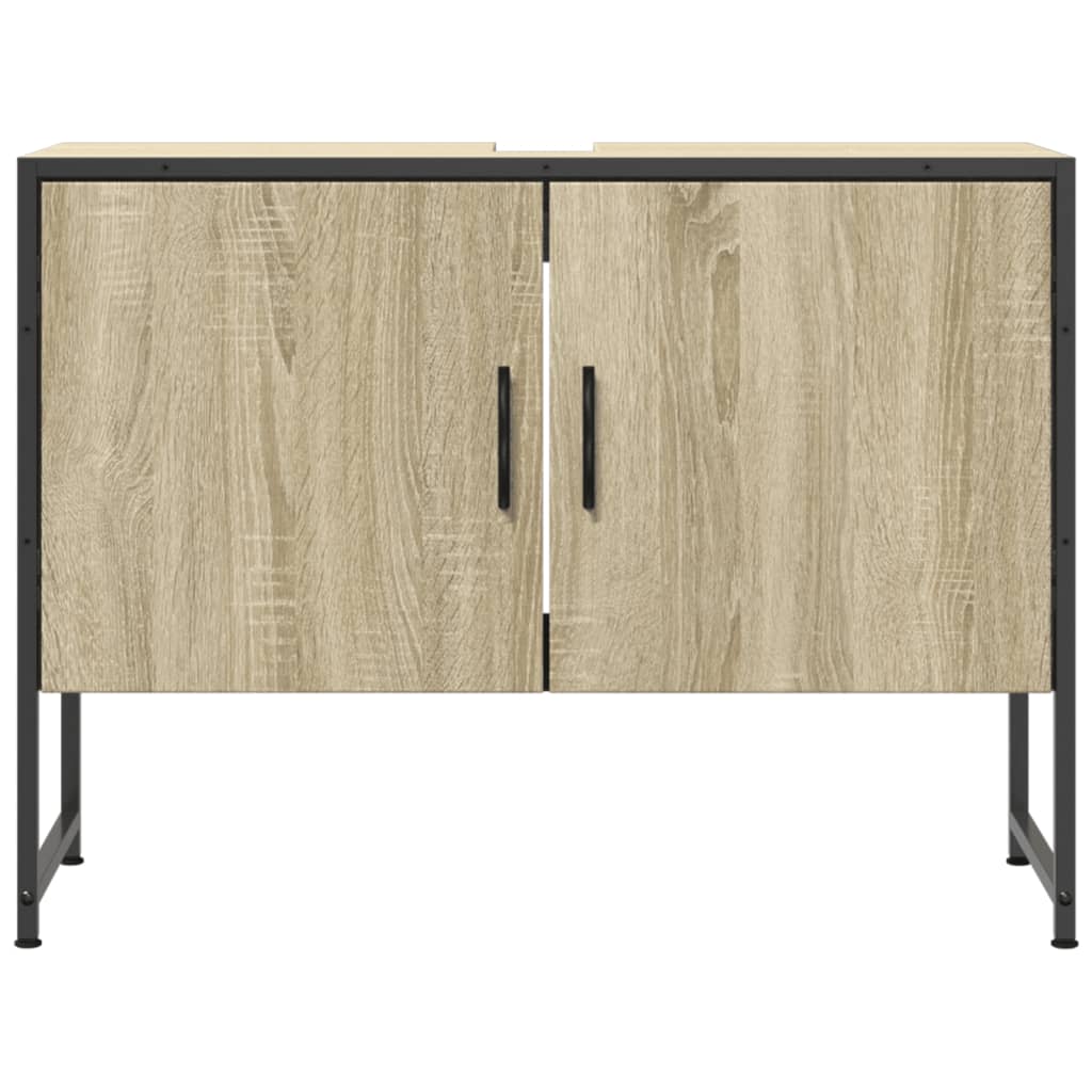 Waschbeckenunterschrank Sonoma-Eiche 80x33x60 cm Holzwerkstoff