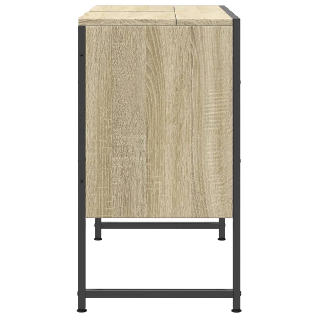 Waschbeckenunterschrank Sonoma-Eiche 80x33x60 cm Holzwerkstoff