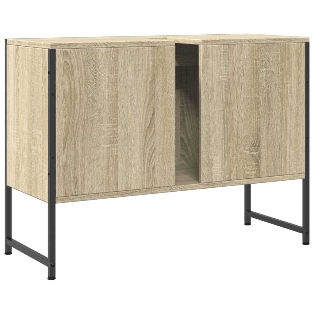 Waschbeckenunterschrank Sonoma-Eiche 80x33x60 cm Holzwerkstoff