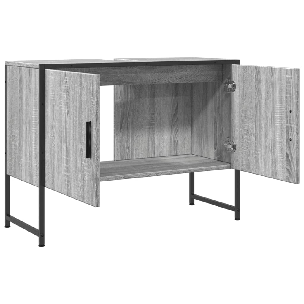 Meuble vasque Sonoma gris 80x33x60 cm en bois