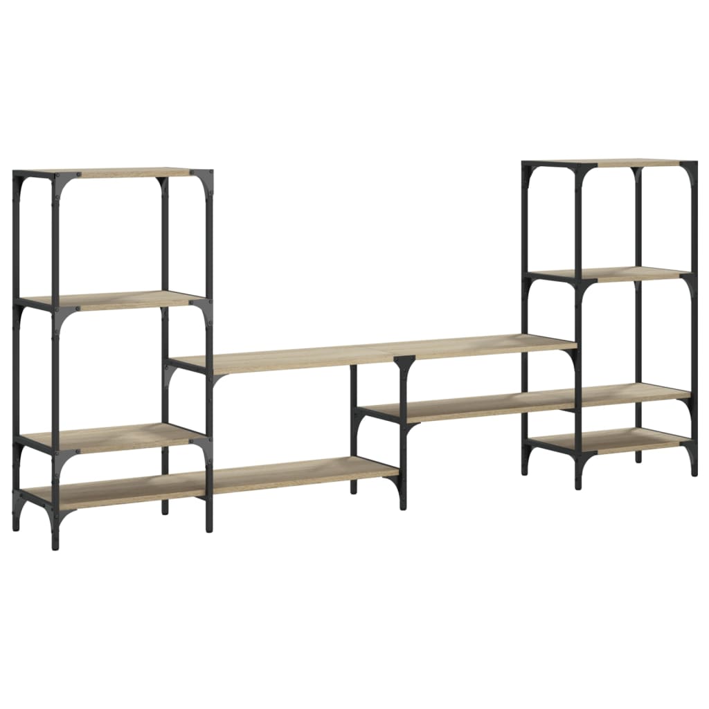 Meuble TV chêne Sonoma 206,5x28,5x95 cm matériau bois