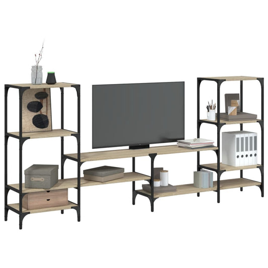 Meuble TV chêne Sonoma 206,5x28,5x95 cm matériau bois
