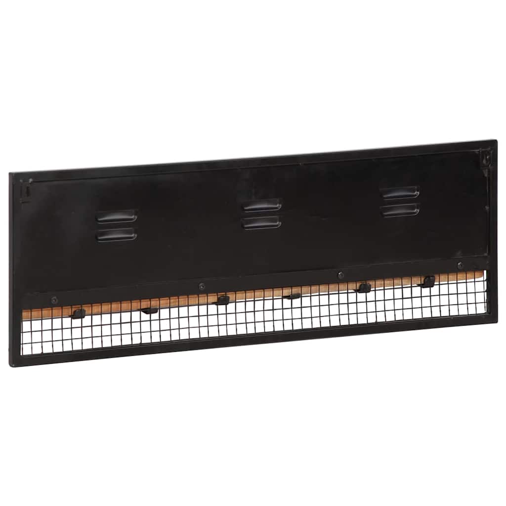 Wandgarderobe 90x11x30 cm Massivholz Mango