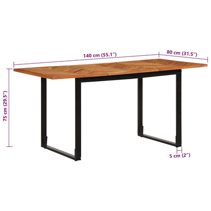 Esstisch 160x80x75 cm Massivholz Akazie