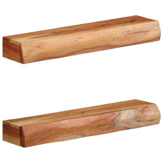 Wandregale 2 Stk. 60x17x8 cm Massivholz Akazie