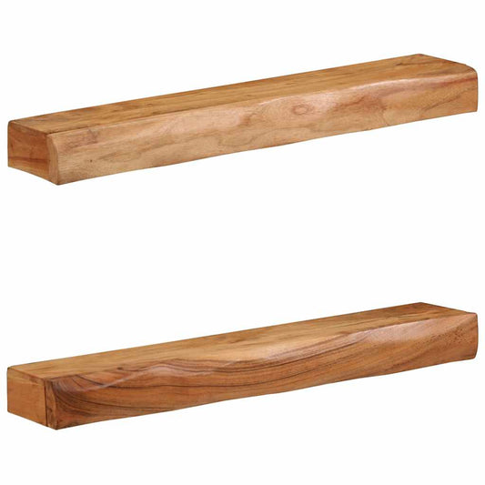Wandregale 2 Stk. 80x17x8 cm Massivholz Akazie
