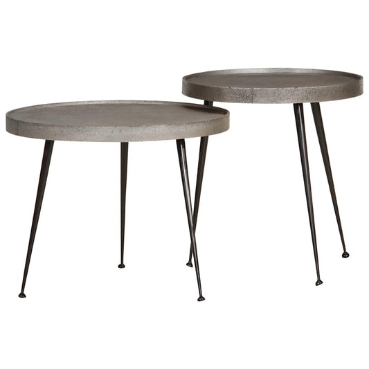 Couchtisch 2 Stk. Silbern Holzwerkstoff