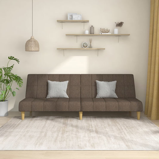 Canapé lit 2 places tissu taupe