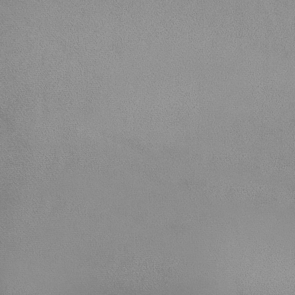 Canapé lit 2 places avec 2 coussins en velours gris clair