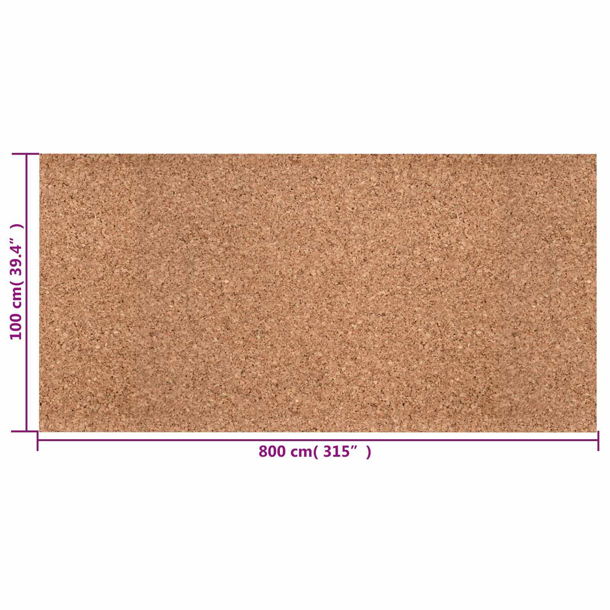 Korkrolle Braun 100 x 800 x 0,5 cm Kork