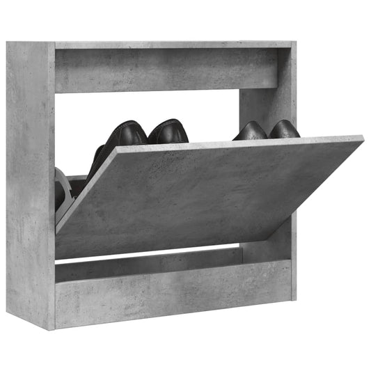 Shoe Cabinet Concrete Grey 60x21x57 cm Wood Material