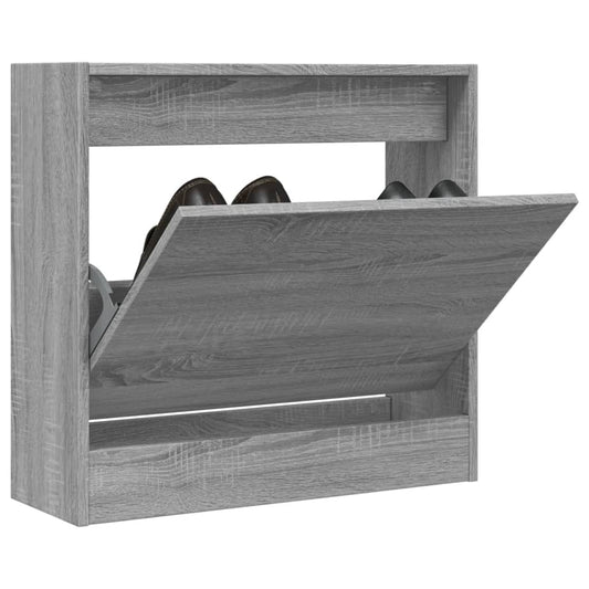 Étagère à chaussures gris Sonoma 60x21x57 cm en bois