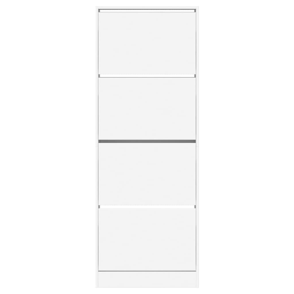 Schuhschrank Weiß 60x21x163,5 cm Holzwerkstoff