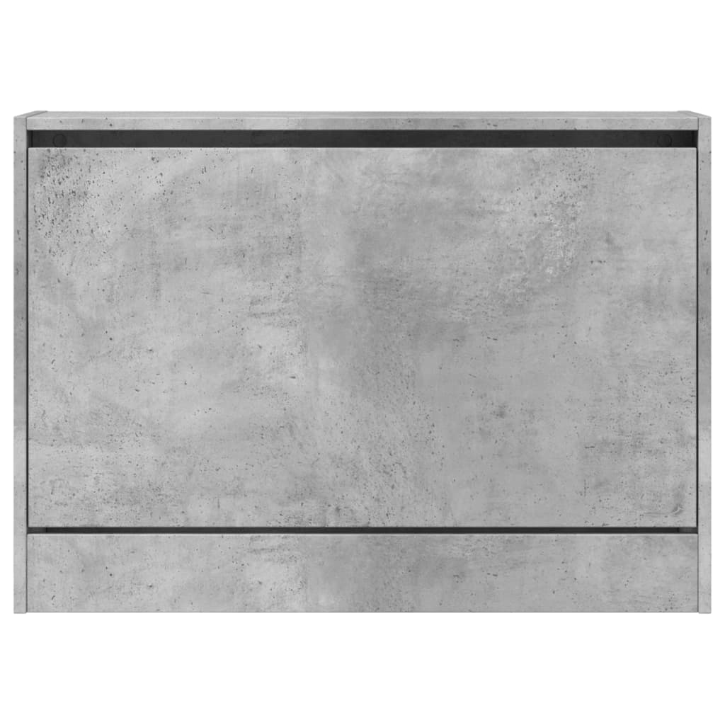 Shoe Cabinet Concrete Grey 80x21x57 cm Wood Material