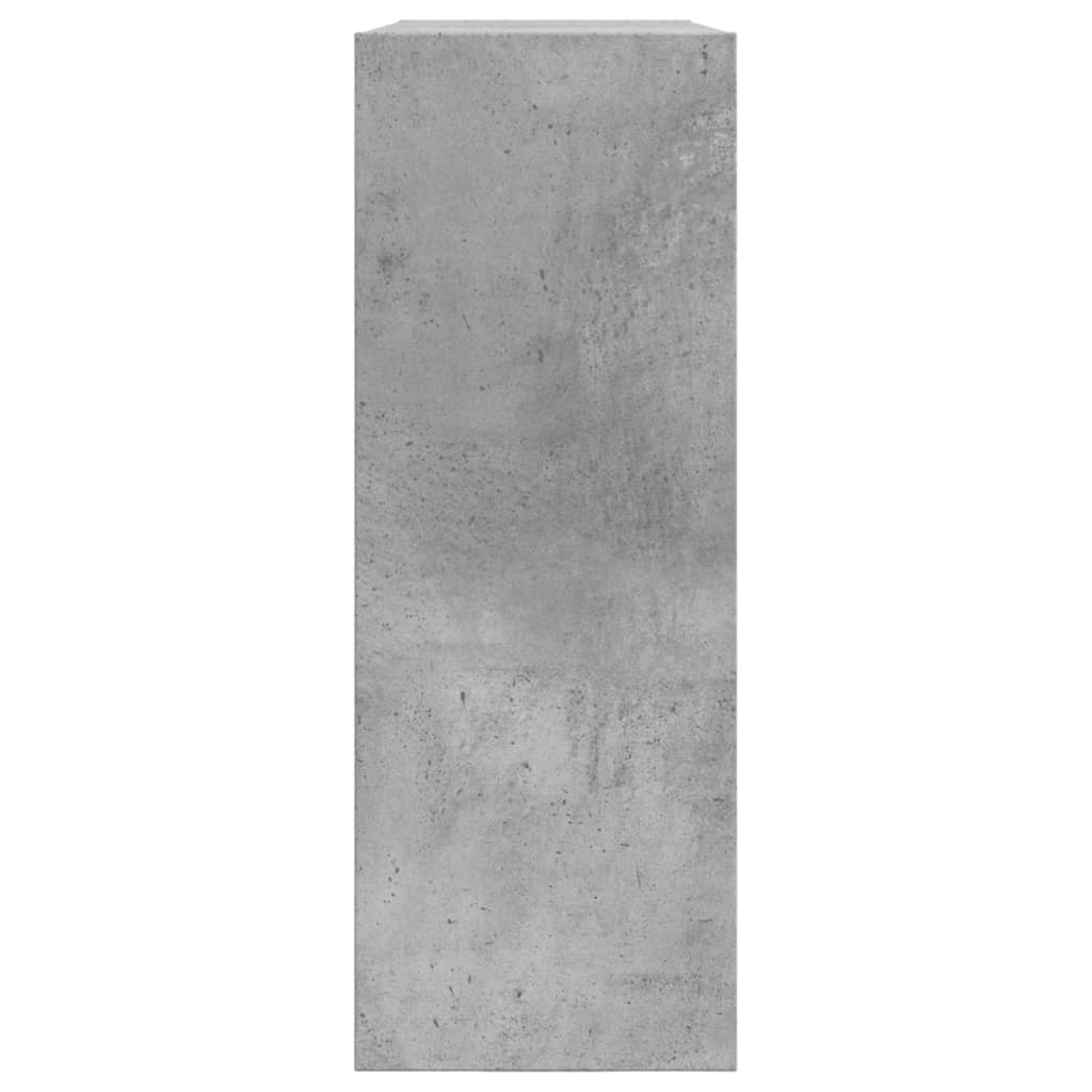 Shoe Cabinet Concrete Grey 80x21x57 cm Wood Material